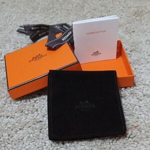 Hermes Black and Orange Bracelet Box Set